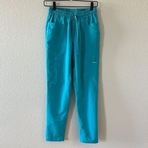 JAANUU Cargo Style Scrub Pants sz XS Style J95102 Color TEAW